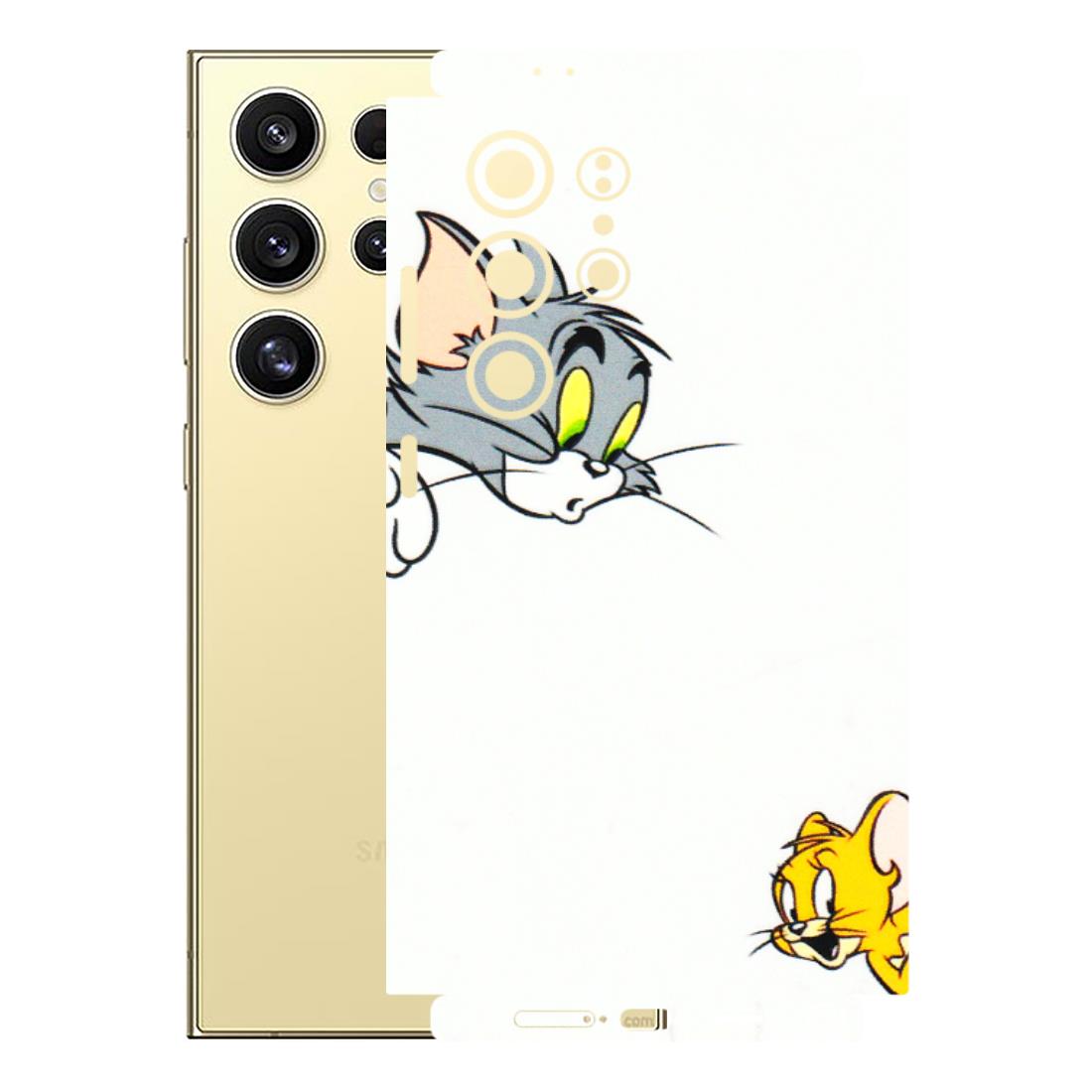 Samsung A/S Series Phone Skins (All Models) - Cute Tom And Jerry - 3D Embossed Finish (L-220) Samsung Galaxy S24 Ultra (5G)