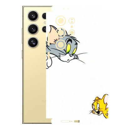 Samsung A/S Series Phone Skins (All Models) - Cute Tom And Jerry - 3D Embossed Finish (L-220) Samsung Galaxy S24 Ultra (5G)