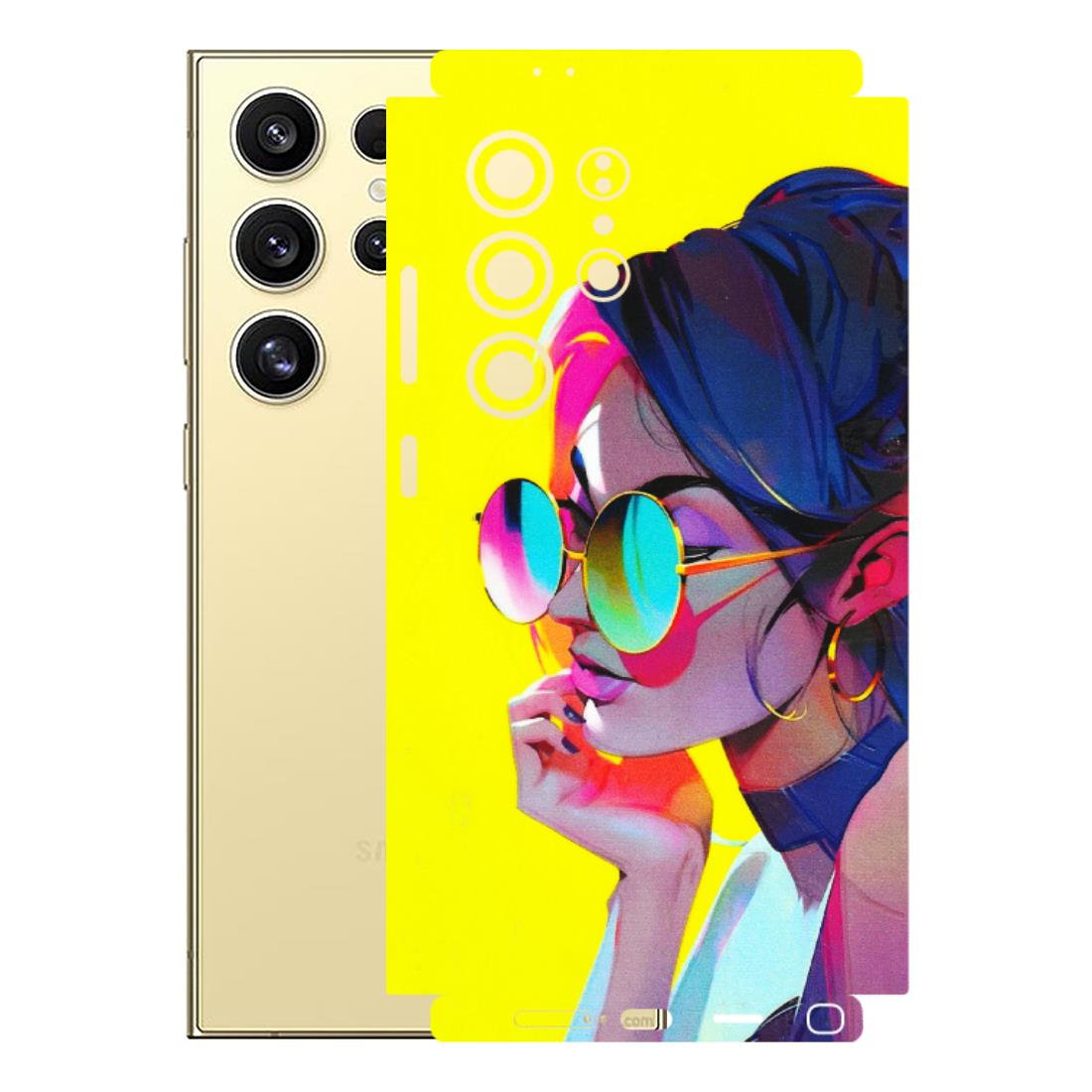 Samsung A/S Series Phone Skins (All Models) - Bold Stylish Girl - 3D Embossed Finish (L-222) Samsung Galaxy S24 Ultra (5G)