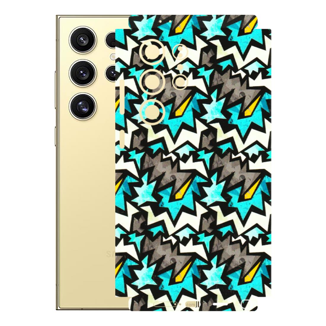 Samsung A/S Series Phone Skins (All Models) - Funky Zig Zag - 3D Embossed Finish (L-223) Samsung Galaxy S24 Ultra (5G)
