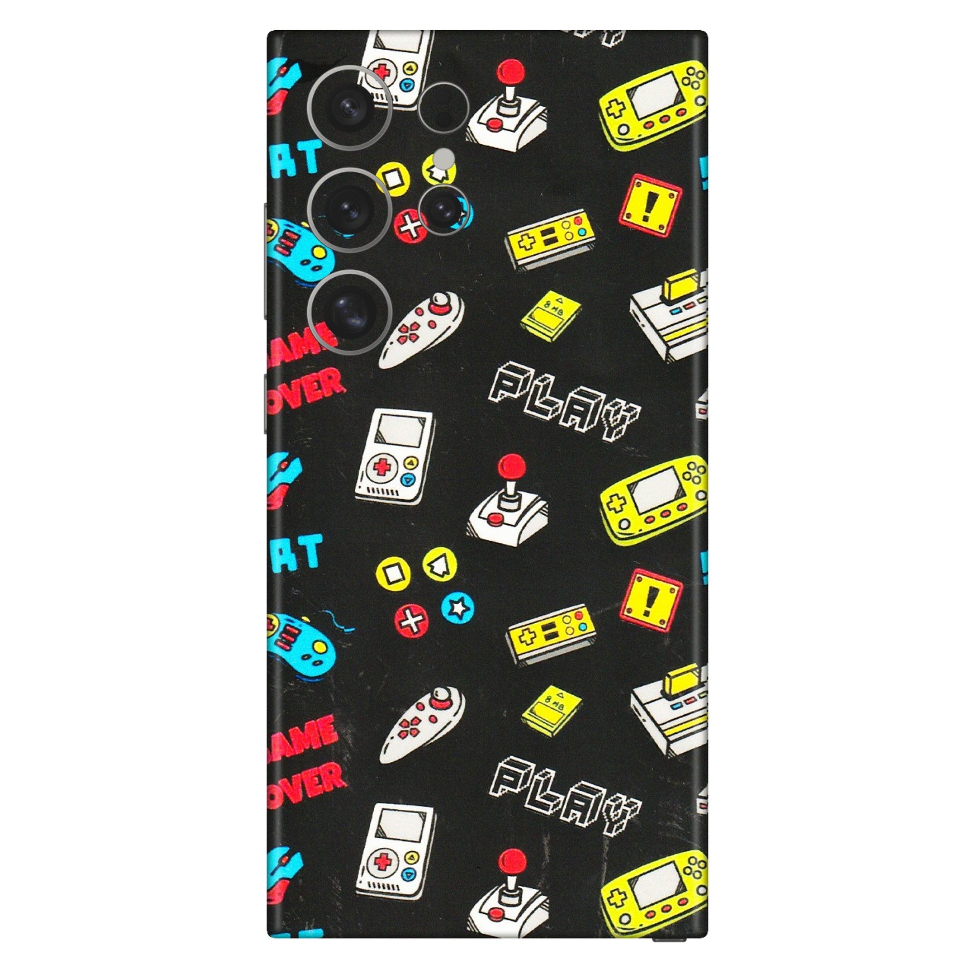 Samsung A/S Series Phone Skins (All Models) - Gaming Doodles - 3D Embossed Finish (L-224) Samsung Galaxy S24 Ultra (5G)