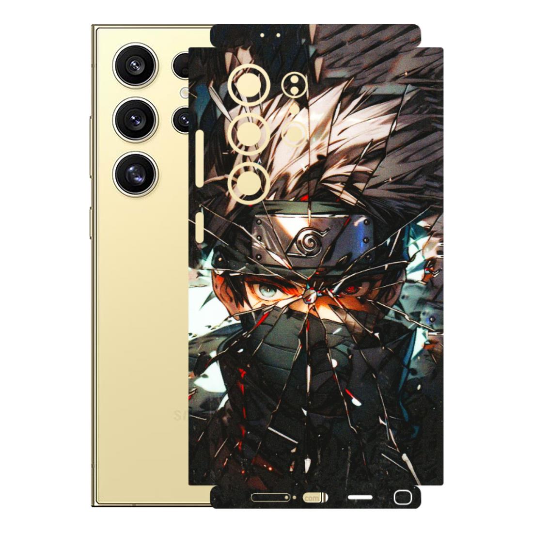 Samsung A/S Series Phone Skins (All Models) - Kakashi Shattered Glass Effect - 3D Embossed Finish (L-237) Samsung Galaxy S24 Ultra (5G)
