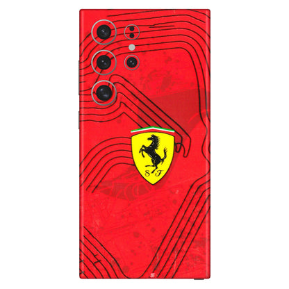 Samsung A/S Series Phone Skins (All Models) - Red Ferrari Logo Stylish - 3D Embossed Finish (L-238) Samsung Galaxy S24 Ultra (5G)
