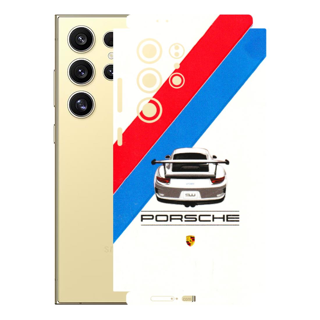 Samsung A/S Series Phone Skins (All Models) - Porche Car Sober Logo - 3D Embossed Finish (L-248) Samsung Galaxy S24 Ultra (5G)