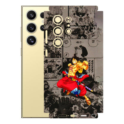 Samsung A/S Series Phone Skins (All Models) - One Piece Rocket Punch Manga - 3D Embossed Finish (L-25) Samsung Galaxy S24 Ultra (5G)