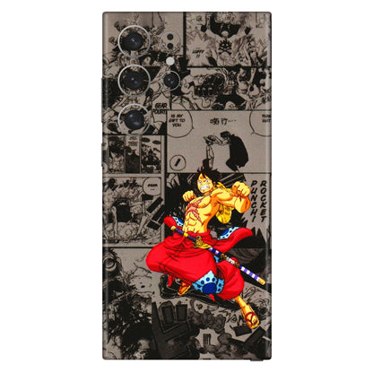 Samsung A/S Series Phone Skins (All Models) - One Piece Rocket Punch Manga - 3D Embossed Finish (L-25) Samsung Galaxy S24 Ultra (5G)