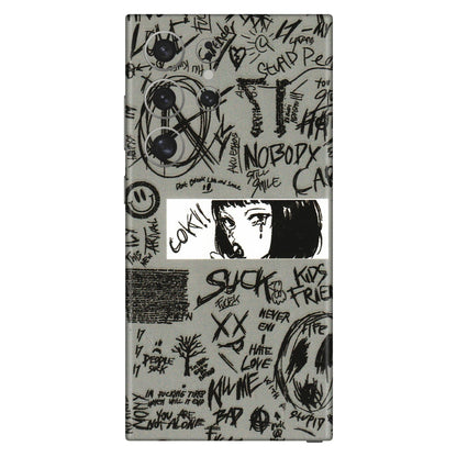Samsung A/S Series Phone Skins (All Models) - Never Have Love Anime - 3D Embossed Finish (L-260) Samsung Galaxy S24 Ultra (5G)