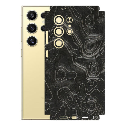 Samsung A/S Series Phone Skins (All Models) - Abstract White Line Map - 3D Embossed Finish (L-269) Samsung Galaxy S24 Ultra (5G)