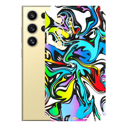 Samsung A/S Series Phone Skins (All Models) - Abstract Colour Paints - 3D Embossed Finish (L-271) Samsung Galaxy S24 Ultra (5G)