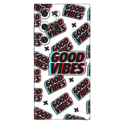 Samsung A/S Series Phone Skins (All Models) - Good Vibes - 3D Embossed Finish (L-282) Samsung Galaxy S24 Ultra (5G)