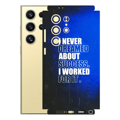 Samsung A/S Series Phone Skins (All Models) - I Never Dreamed About Success - 3D Embossed Finish (L-283) Samsung Galaxy S24 Ultra (5G)