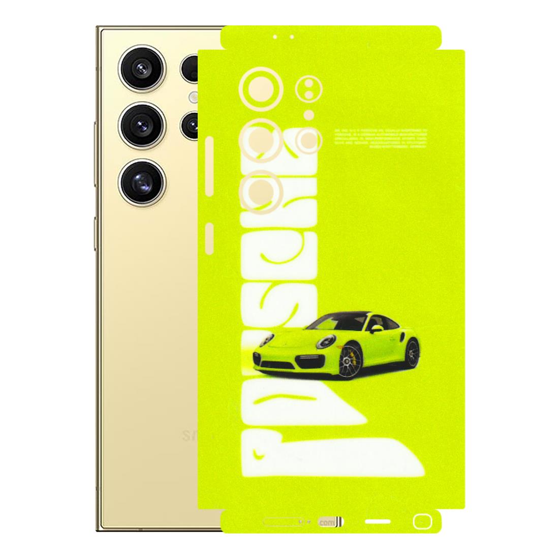 Samsung A/S Series Phone Skins (All Models) - Lime Green Porche - 3D Embossed Finish (L-30) Samsung Galaxy S24 Ultra (5G)