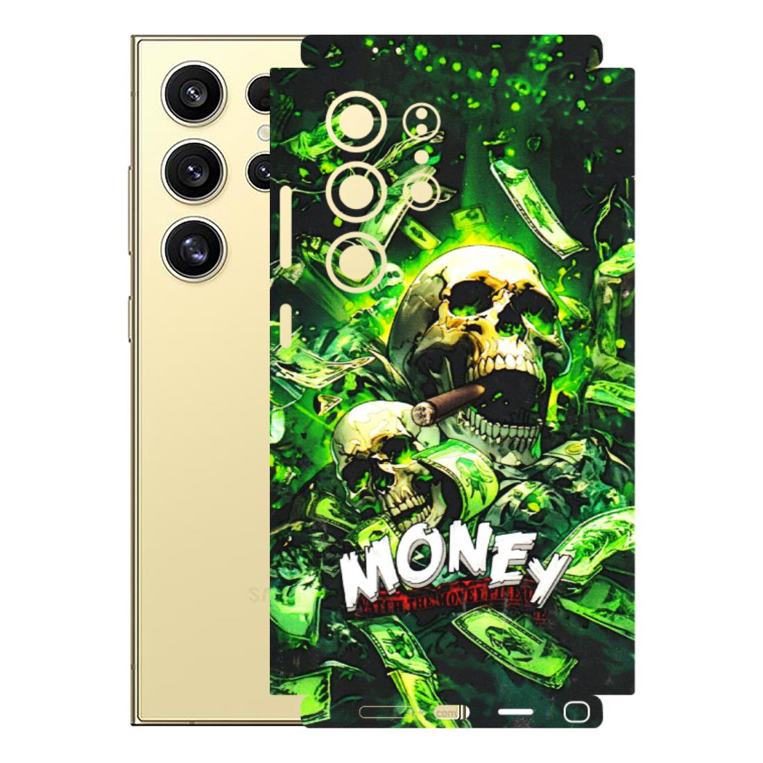 Samsung A/S Series Phone Skins (All Models) - Skull Money - 3D Embossed Finish (L-303) Samsung Galaxy S24 Ultra (5G)