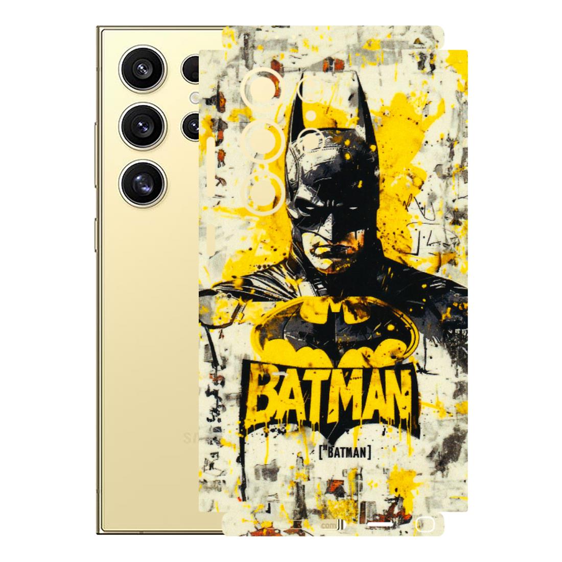 Samsung A/S Series Phone Skins (All Models) - Batman Yellow BT - 3D Embossed Finish (L-304) Samsung Galaxy S24 Ultra (5G)