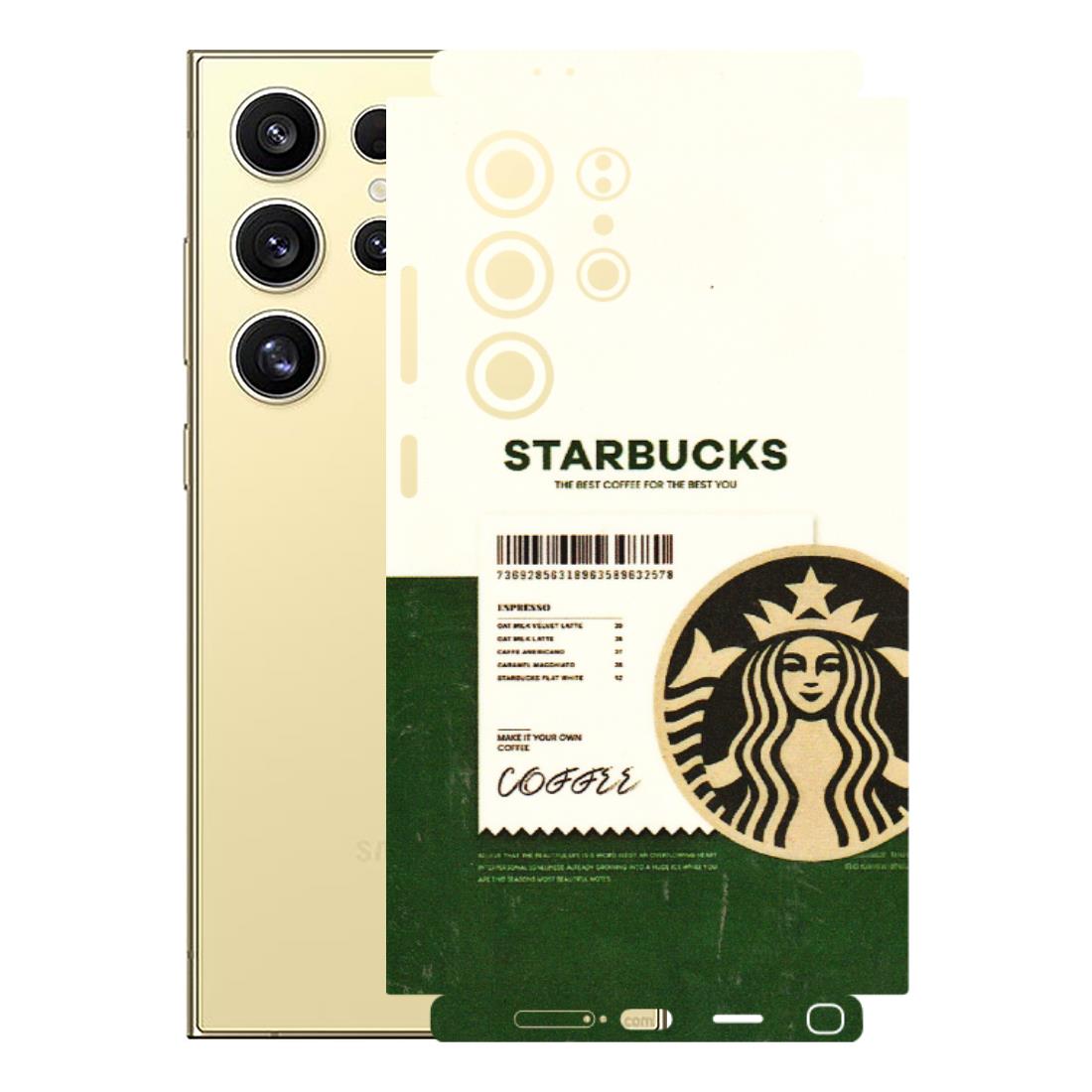 Samsung A/S Series Phone Skins (All Models) - Starbucks Barcode - 3D Embossed Finish (L-308) Samsung Galaxy S24 Ultra (5G)