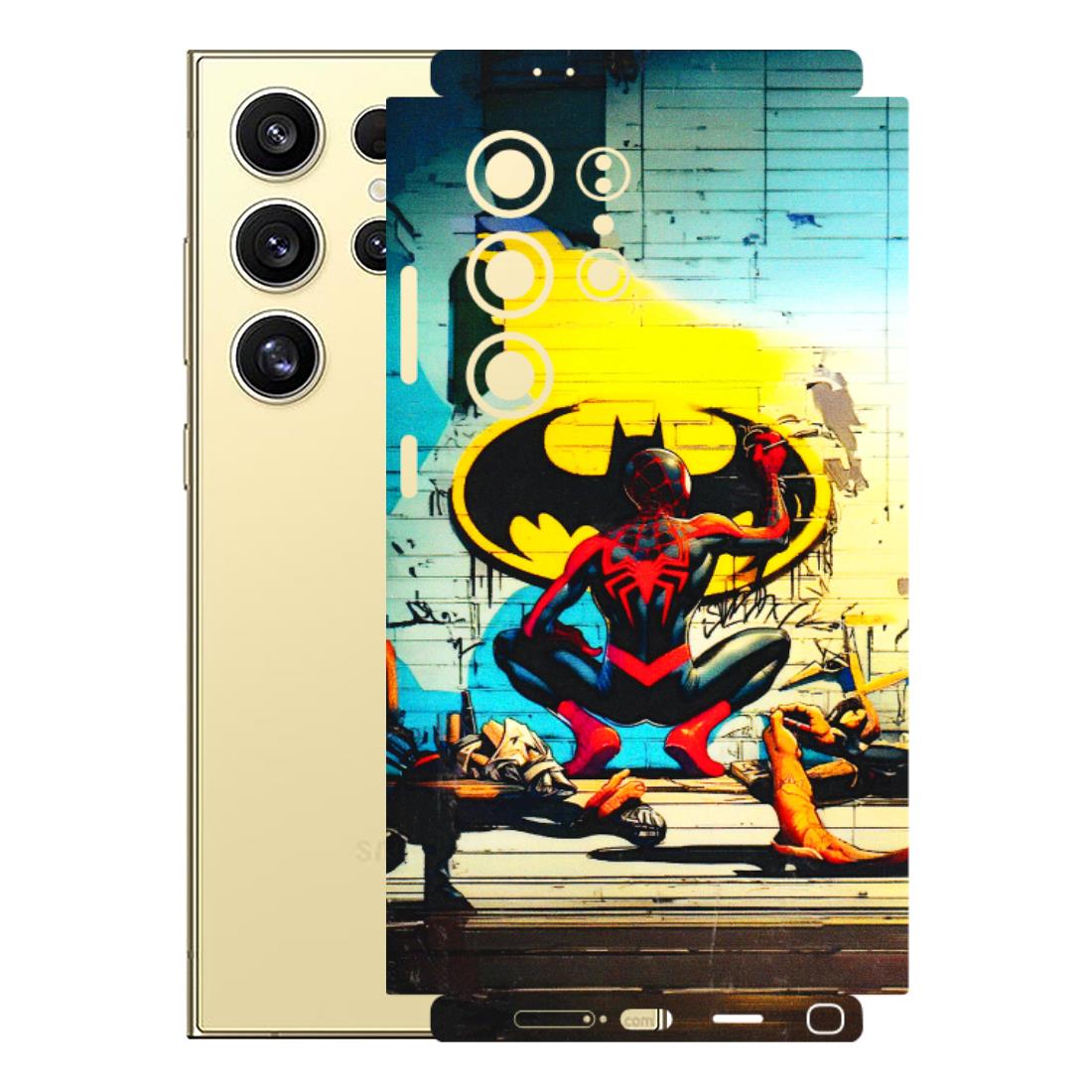 Samsung A/S Series Phone Skins (All Models) - New Spiderman Bat Logo - 3D Embossed Finish (L-309) Samsung Galaxy S24 Ultra (5G)