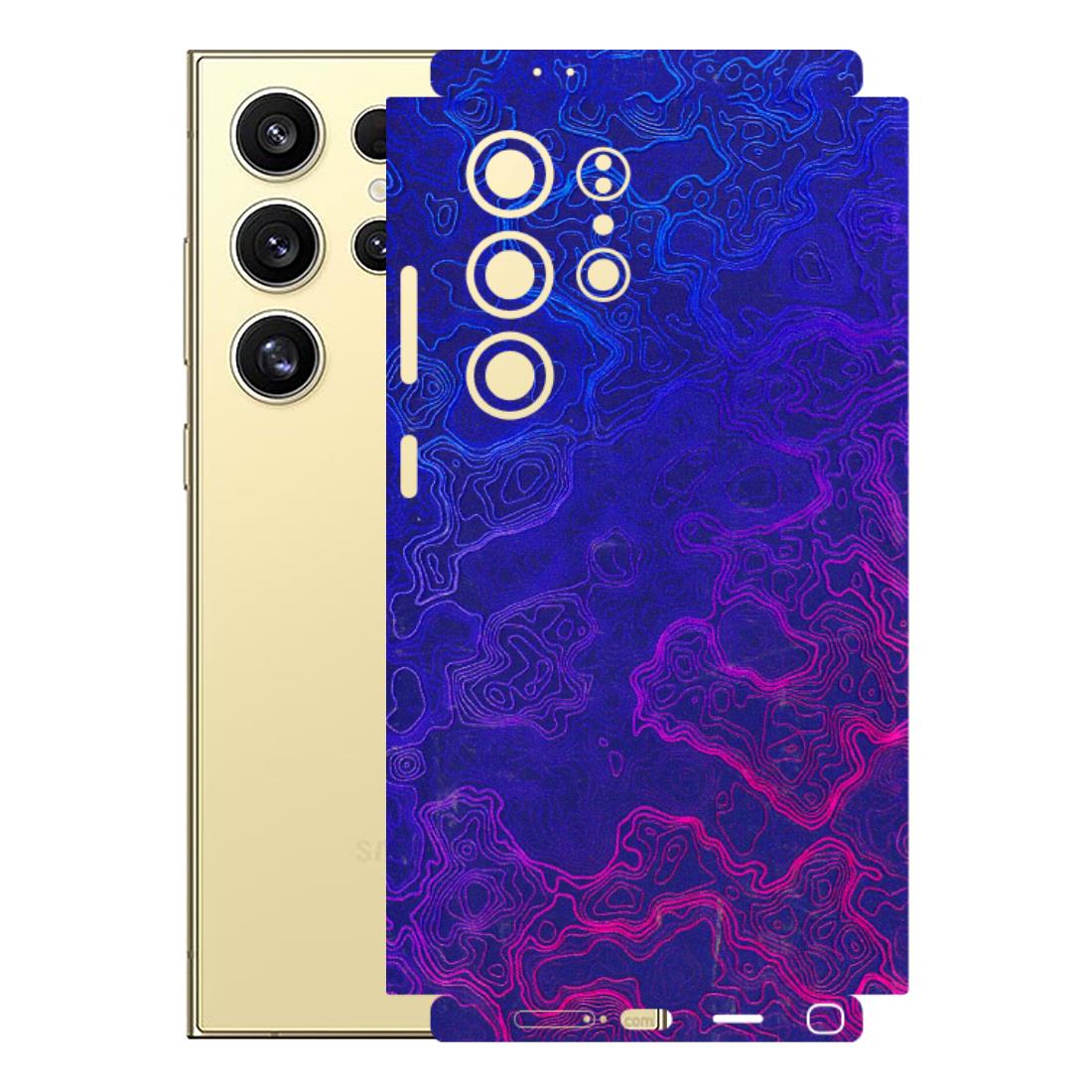 Samsung A/S Series Phone Skins (All Models) - Purple Ripples Swirl - 3D Embossed Finish (L-314) Samsung Galaxy S24 Ultra (5G)