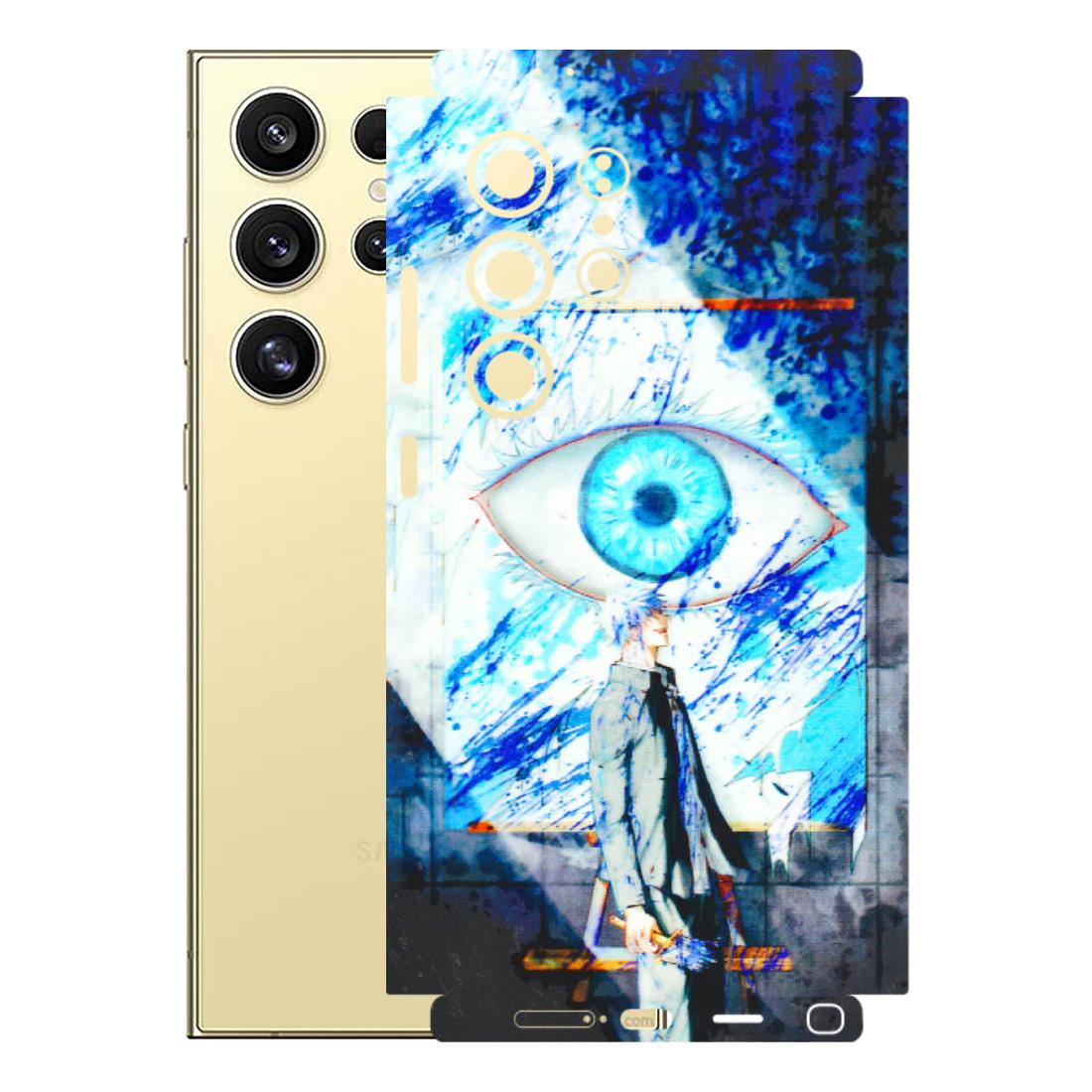 Samsung A/S Series Phone Skins (All Models) - Anime Sea Blue Eye - 3D Embossed Finish (L-318) Samsung Galaxy S24 Ultra (5G)