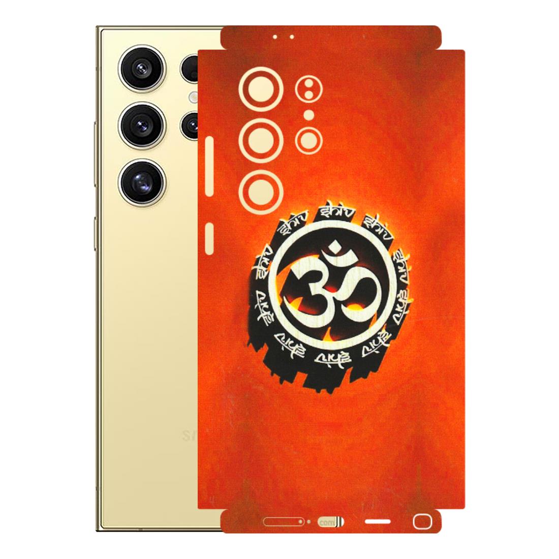 Samsung A/S Series Phone Skins (All Models) - Aum Shiv Orange - 3D Embossed Finish (L-32) Samsung Galaxy S24 Ultra (5G)