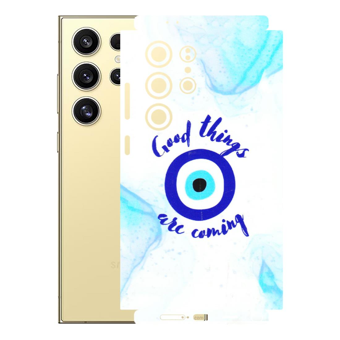 Samsung A/S Series Phone Skins (All Models) - Evil Eye Good Things Are Coming - 3D Embossed Finish (L-322) Samsung Galaxy S24 Ultra (5G)