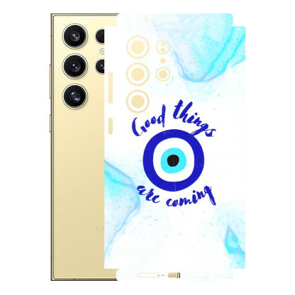 Samsung A/S Series Phone Skins (All Models) - Evil Eye Good Things Are Coming - 3D Embossed Finish (L-322) Samsung Galaxy S24 Ultra (5G)