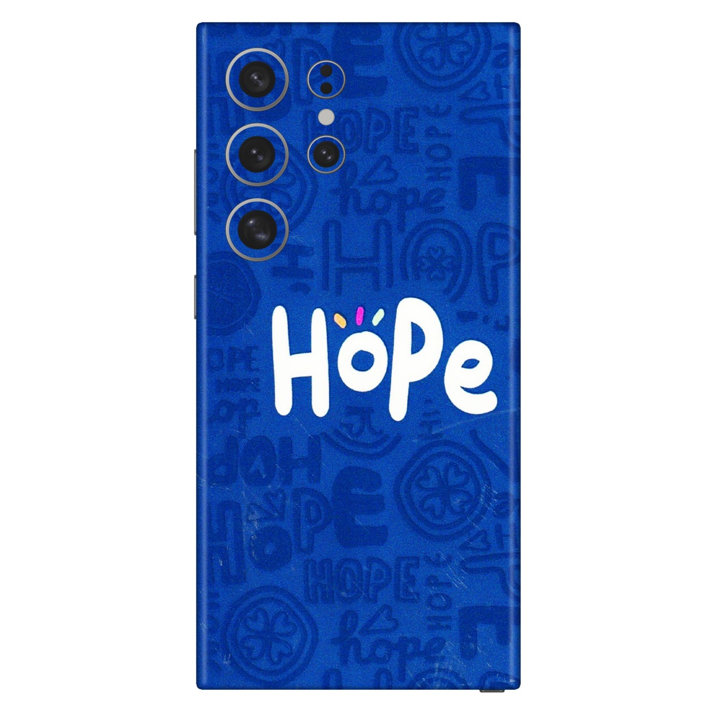Samsung A/S Series Phone Skins (All Models) - Hope Doodles Blue - 3D Embossed Finish (L-43) Samsung Galaxy S24 Ultra (5G)