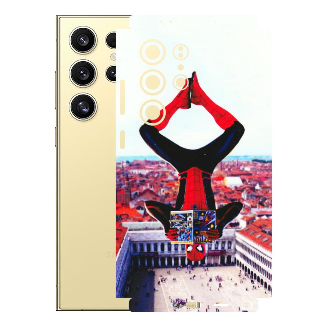 Samsung A/S Series Phone Skins (All Models) - Spiderman Hanging - 3D Embossed Finish (L-53) Samsung Galaxy S24 Ultra (5G)