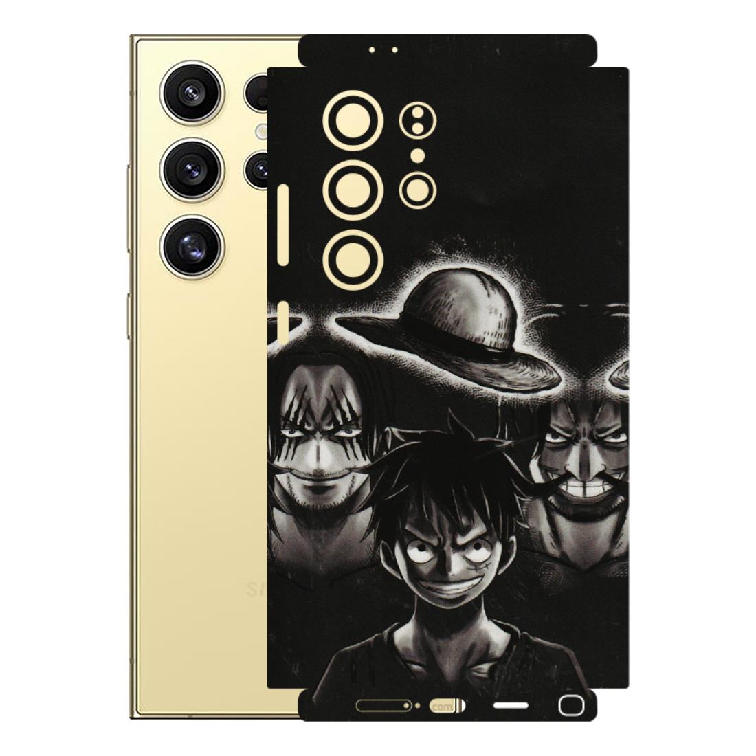 Samsung A/S Series Phone Skins (All Models) - Black Luffy Hat - 3D Embossed Finish (L-57) Samsung Galaxy S24 Ultra (5G)