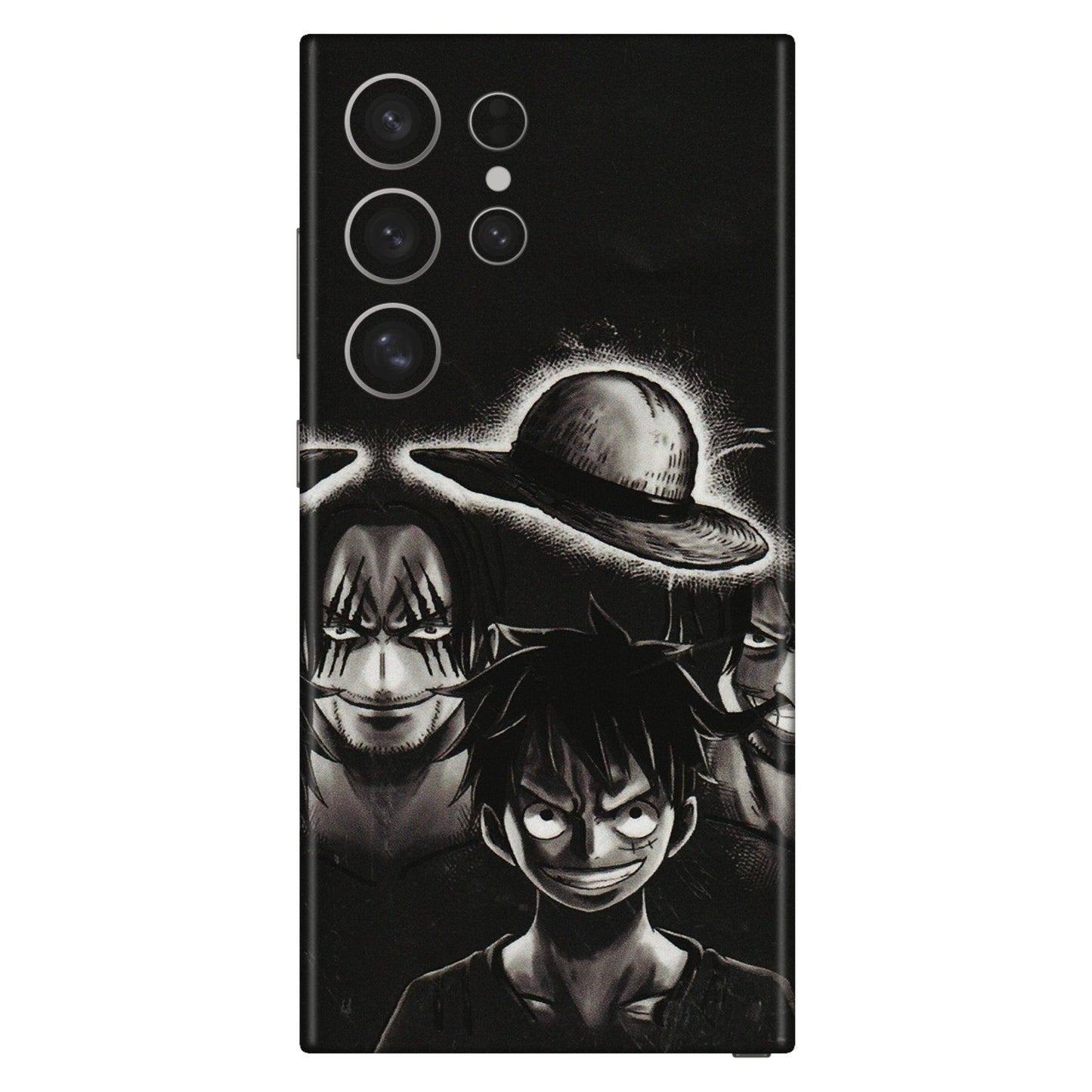 Samsung A/S Series Phone Skins (All Models) - Black Luffy Hat - 3D Embossed Finish (L-57) Samsung Galaxy S24 Ultra (5G)