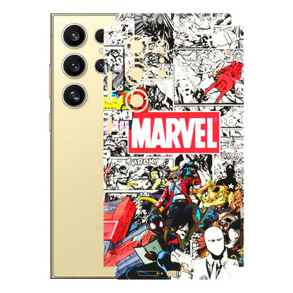 Samsung A/S Series Phone Skins (All Models) - Marvel Colorful Comic - 3D Embossed Finish (L-64) Samsung Galaxy S24 Ultra (5G)