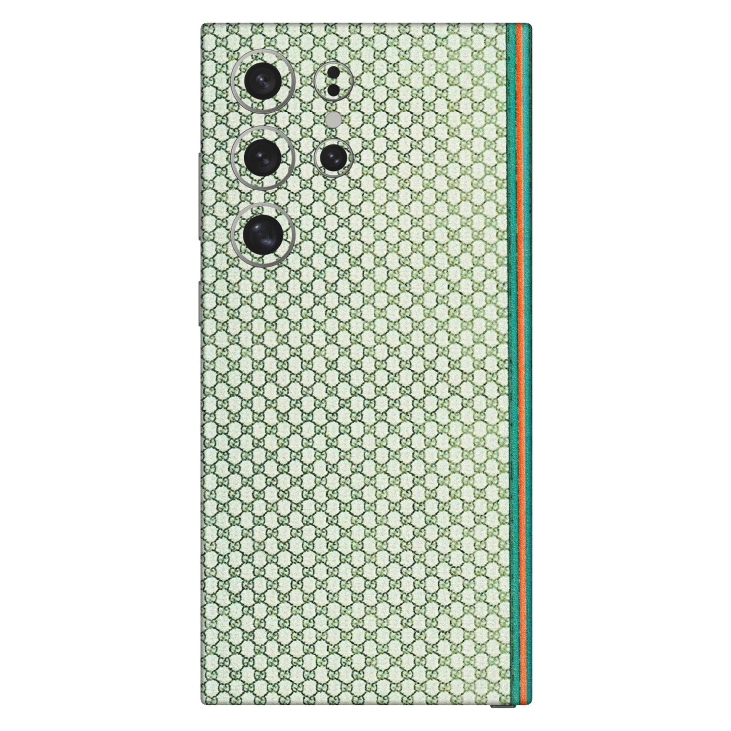 Samsung A/S Series Phone Skins (All Models) - Gucci Fabric Pattern - 3D Embossed Finish (L-73) Samsung Galaxy S24 Ultra (5G)