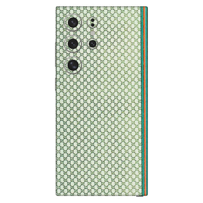 Samsung A/S Series Phone Skins (All Models) - Gucci Fabric Pattern - 3D Embossed Finish (L-73) Samsung Galaxy S24 Ultra (5G)