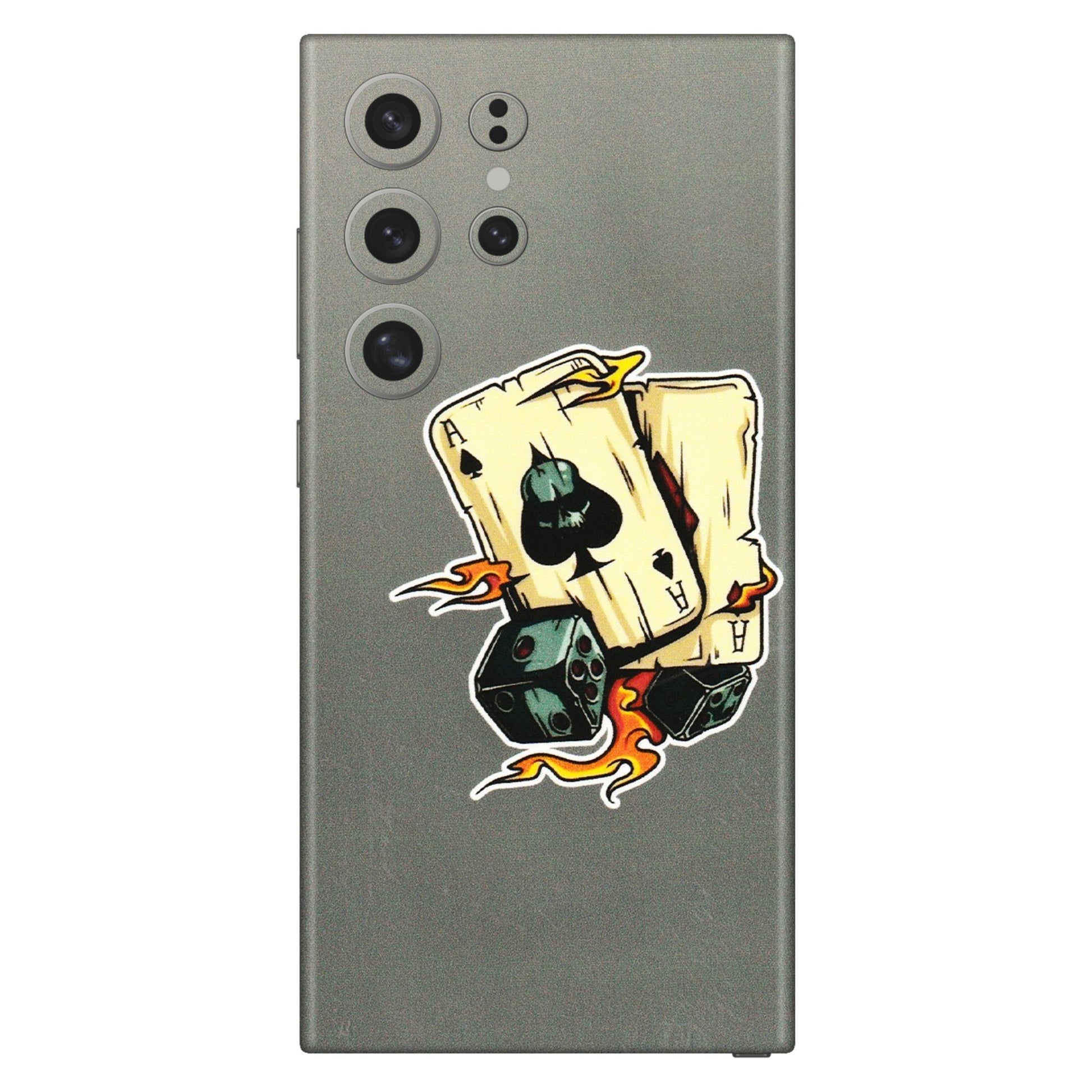 Samsung A/S Series Phone Skins (All Models) - Grey Cards Of Ace - 3D Embossed Finish (L-77) Samsung Galaxy S24 Ultra (5G)