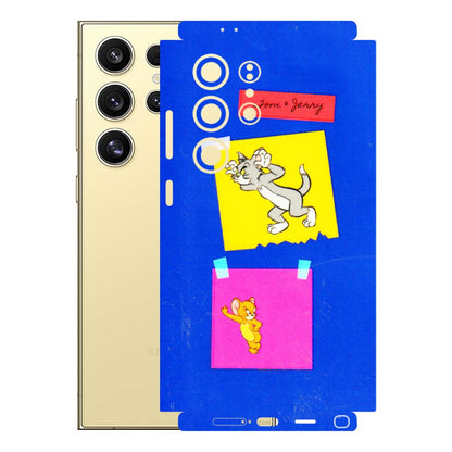 Samsung A/S Series Phone Skins (All Models) - Tom N Jerry Sticky Notes - 3D Embossed Finish (L-88) Samsung Galaxy S24 Ultra (5G)