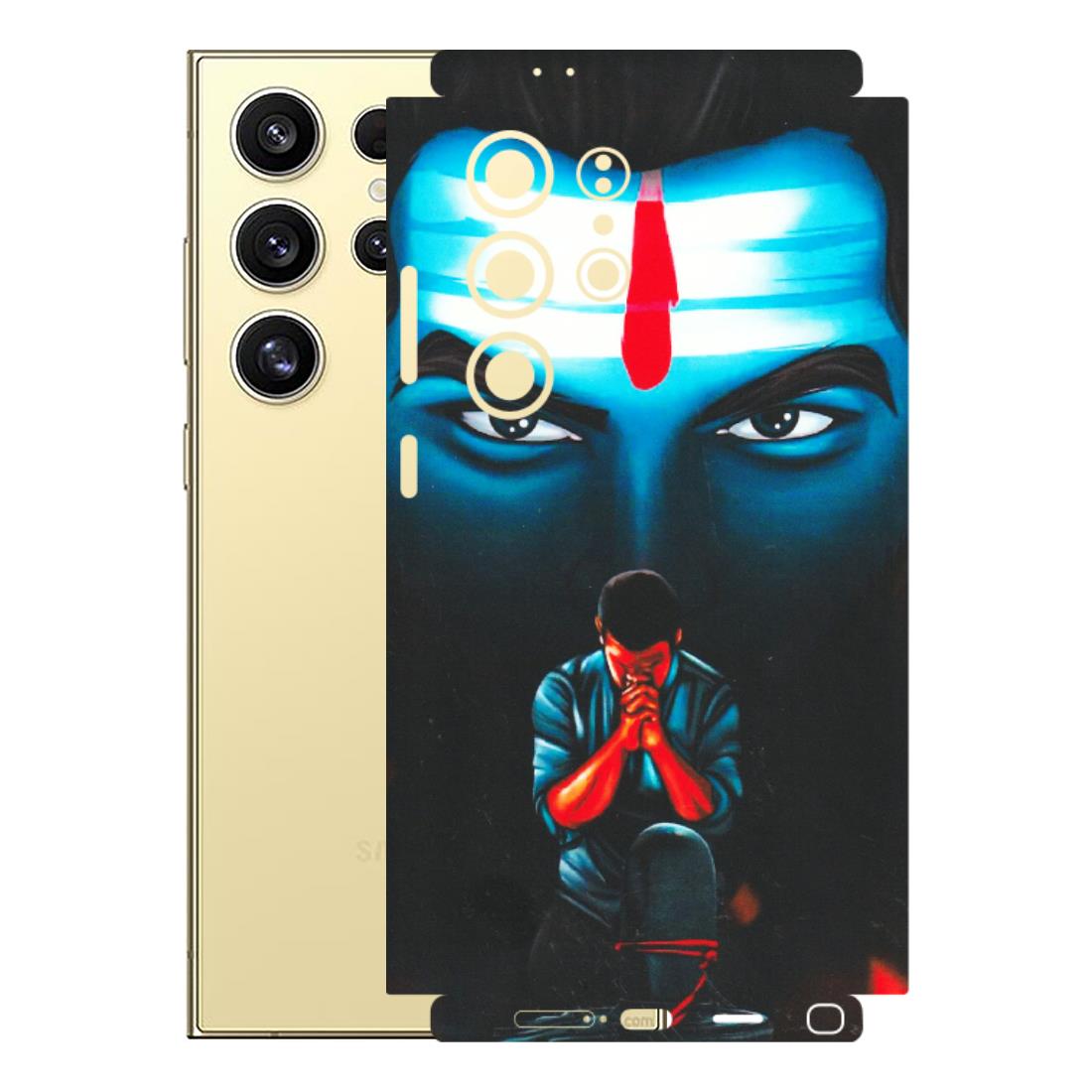 Samsung A/S Series Phone Skins (All Models) - Mahakal Bhakt - Matte Finish (M-112) Samsung Galaxy S24 Ultra (5G)