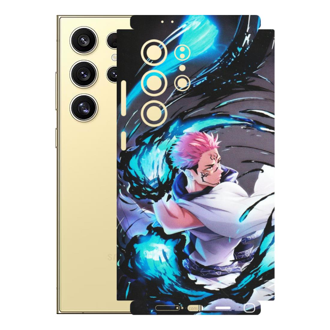 Samsung A/S Series Phone Skins (All Models) - New Jujutsu Kaisen Grey Blue Anime - Matte Finish (M-127) Samsung Galaxy S24 Ultra (5G)