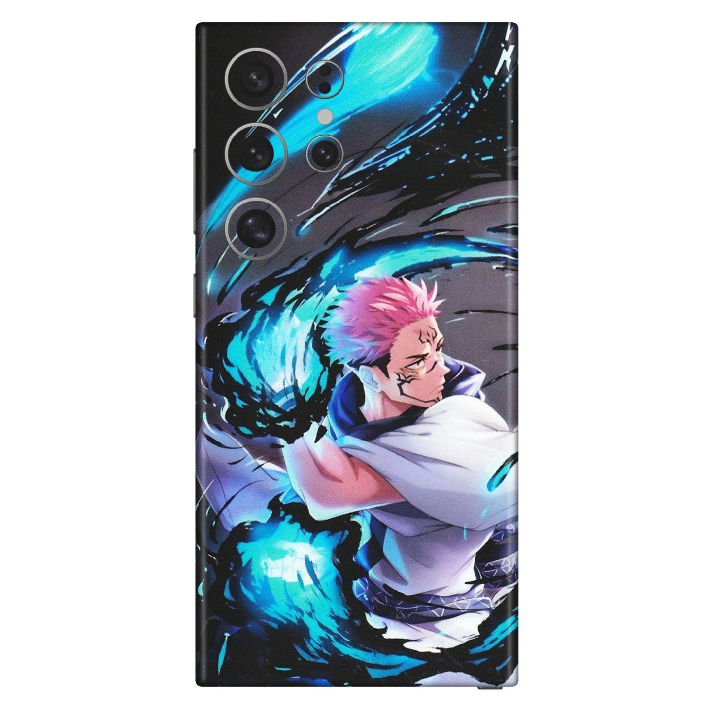 Samsung A/S Series Phone Skins (All Models) - New Jujutsu Kaisen Grey Blue Anime - Matte Finish (M-127) Samsung Galaxy S24 Ultra (5G)