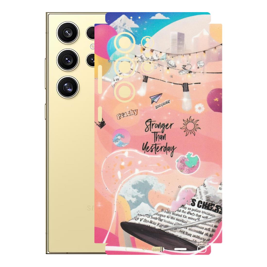 Samsung A/S Series Phone Skins (All Models) - Stronger Then Yesterday - Matte Finish (M-128) Samsung Galaxy S24 Ultra (5G)
