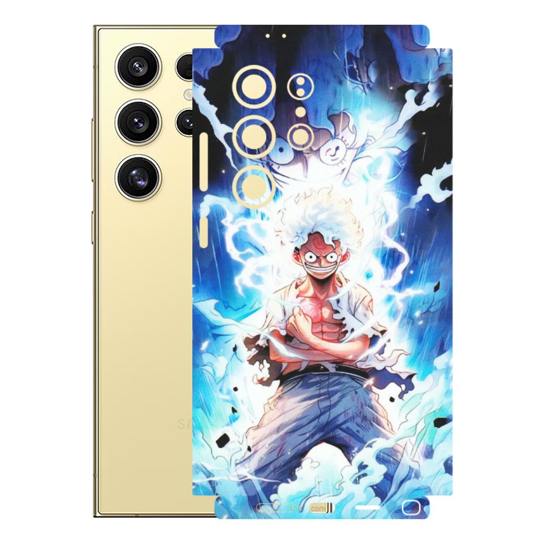Samsung A/S Series Phone Skins (All Models) - Blue Thunder Luffy Anime - Matte Finish (M-132) Samsung Galaxy S24 Ultra (5G)