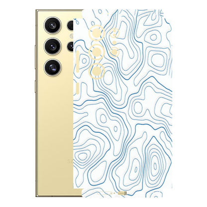 Samsung A/S Series Phone Skins (All Models) - Blue And White Swirls - Matte Finish (M-139) Samsung Galaxy S24 Ultra (5G)