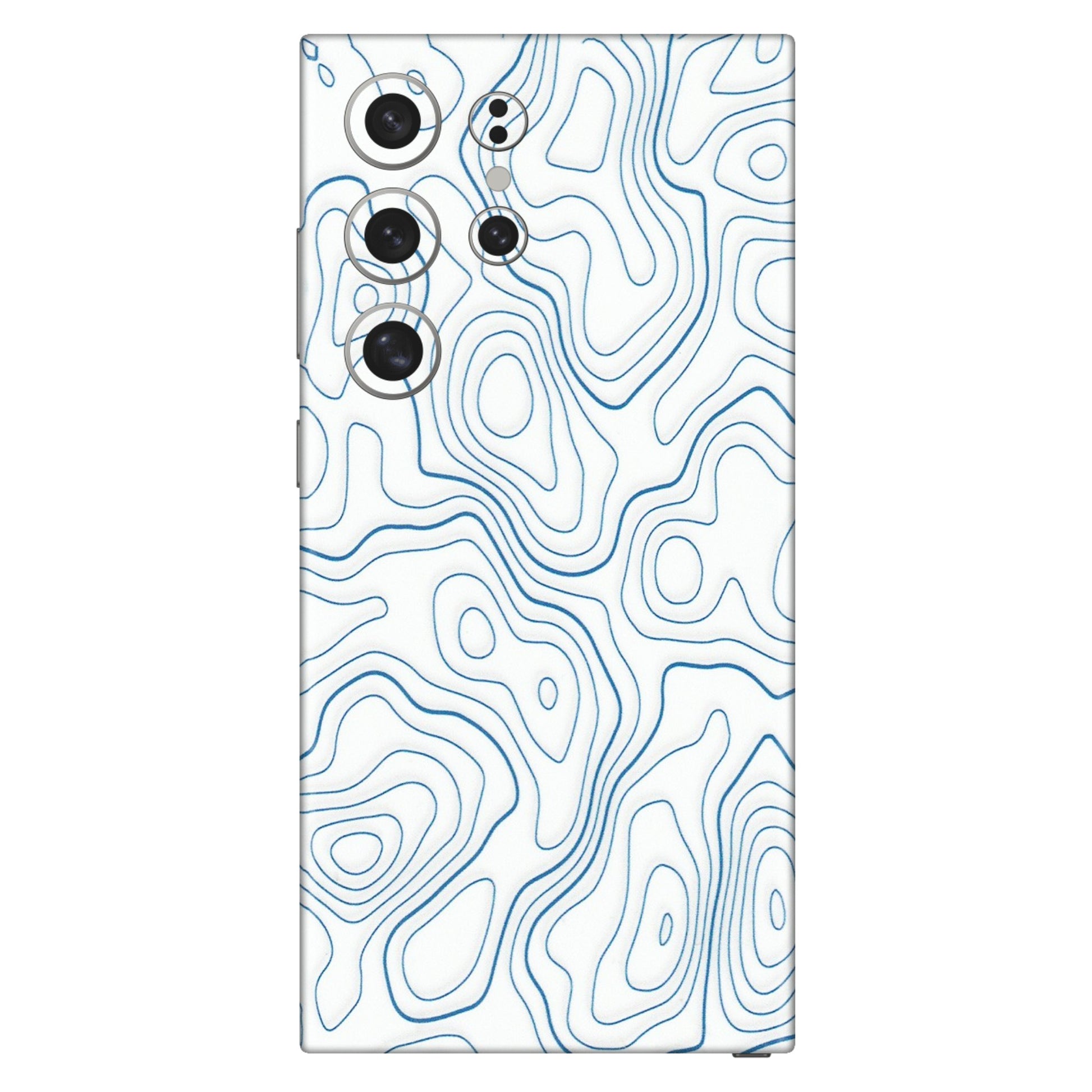 Samsung A/S Series Phone Skins (All Models) - Blue And White Swirls - Matte Finish (M-139) Samsung Galaxy S24 Ultra (5G)