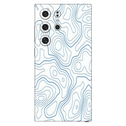 Samsung A/S Series Phone Skins (All Models) - Blue And White Swirls - Matte Finish (M-139) Samsung Galaxy S24 Ultra (5G)