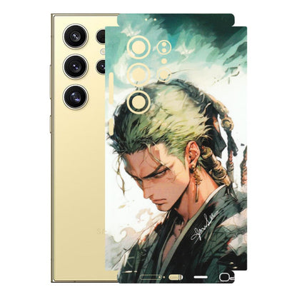 Samsung A/S Series Phone Skins (All Models) - New Roronoa Zoro One Picece Anime - Matte Finish (M-140) Samsung Galaxy S24 Ultra (5G)