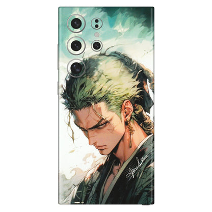 Samsung A/S Series Phone Skins (All Models) - New Roronoa Zoro One Picece Anime - Matte Finish (M-140) Samsung Galaxy S24 Ultra (5G)