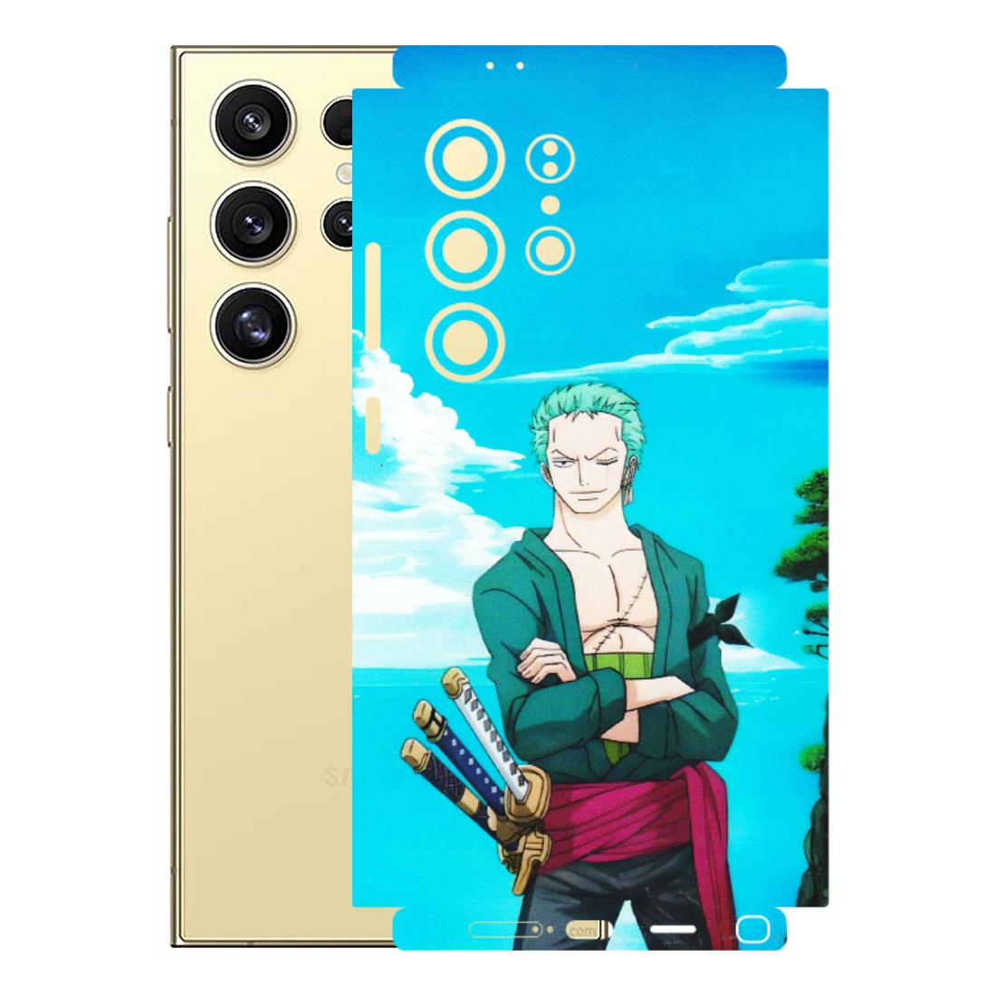 Samsung A/S Series Phone Skins (All Models) - Cool Swordman Zoro Anime - Matte Finish (M-143) Samsung Galaxy S24 Ultra (5G)
