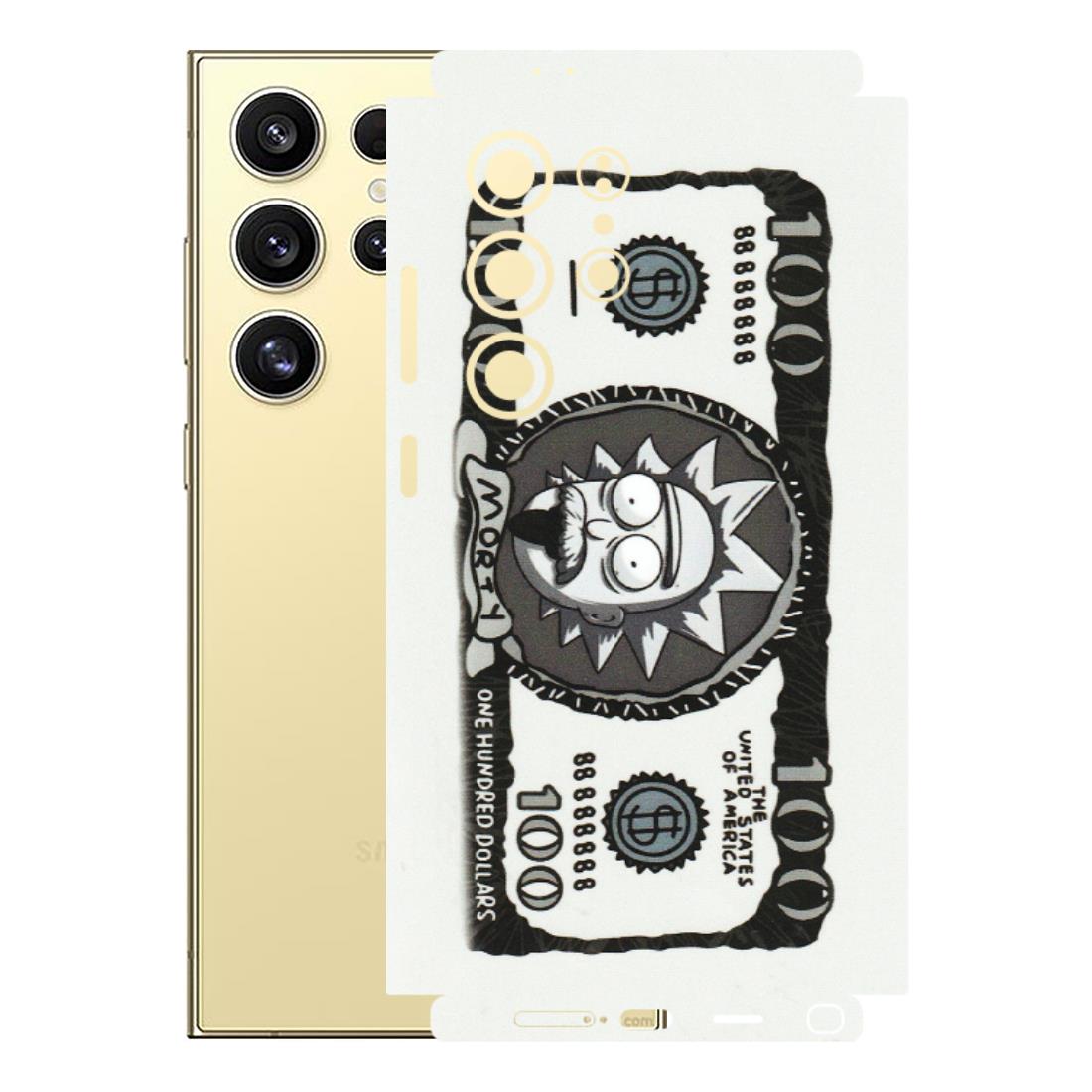 Samsung A/S Series Phone Skins (All Models) - Rick And Morty Hundred Dollar Anime - Matte Finish (M-161) Samsung Galaxy S24 Ultra (5G)