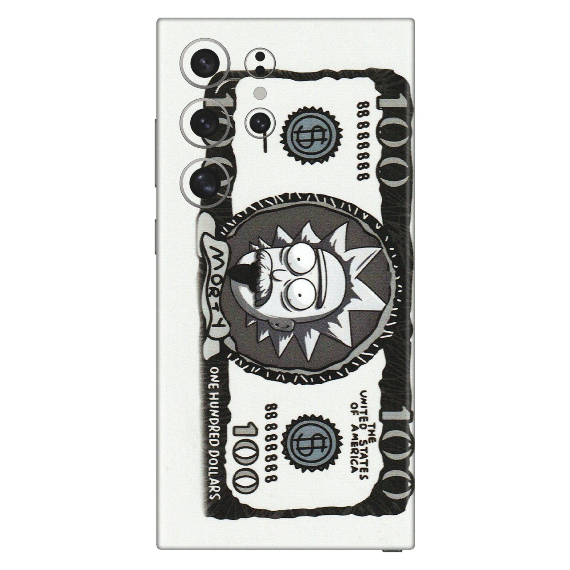 Samsung A/S Series Phone Skins (All Models) - Rick And Morty Hundred Dollar Anime - Matte Finish (M-161) Samsung Galaxy S24 Ultra (5G)