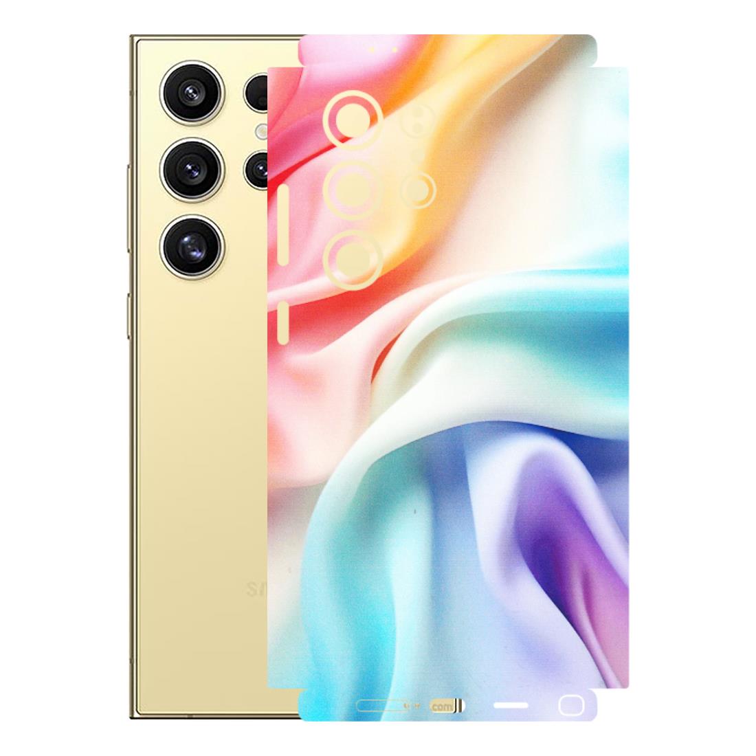 Samsung A/S Series Phone Skins (All Models) - Colourful Silk Cloth - Matte Finish (M-165) Samsung Galaxy S24 Ultra (5G)