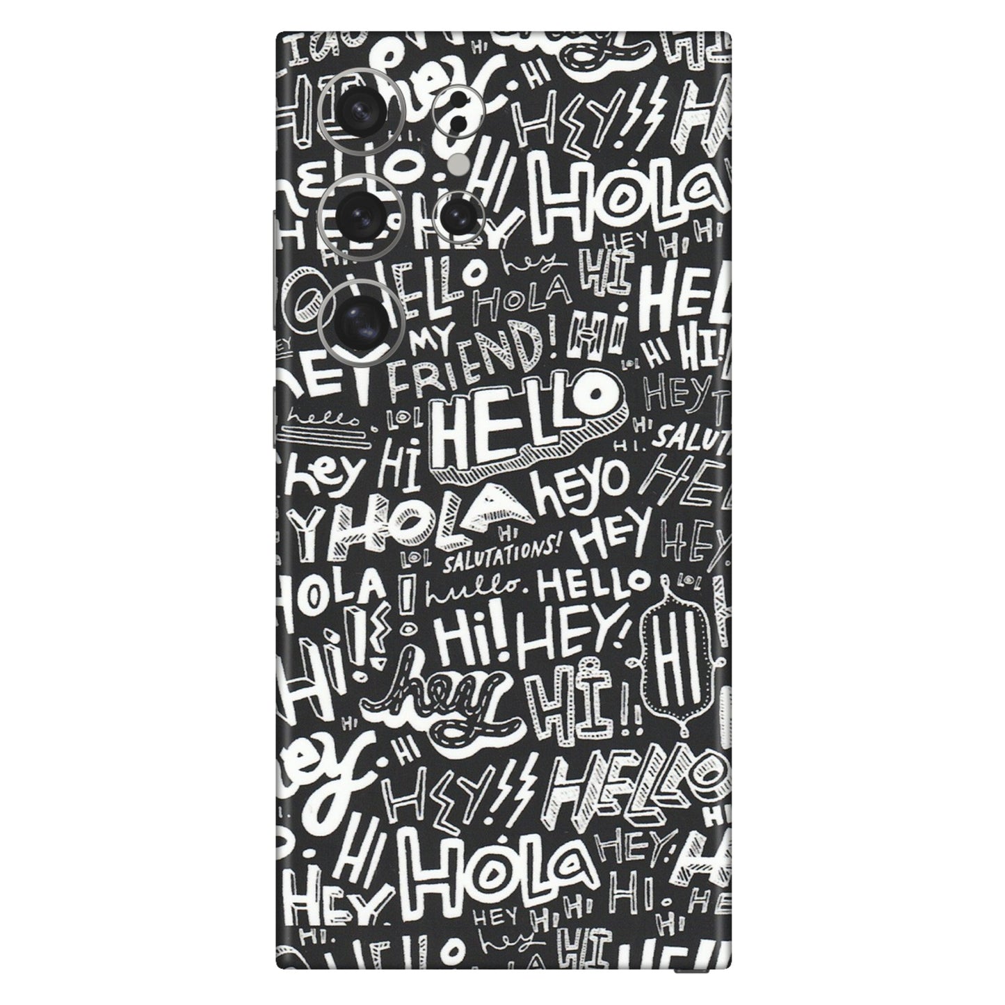 Samsung A/S Series Phone Skins (All Models) - Hi Hello Doodles - Matte Finish (M-25) Samsung Galaxy S24 Ultra (5G)