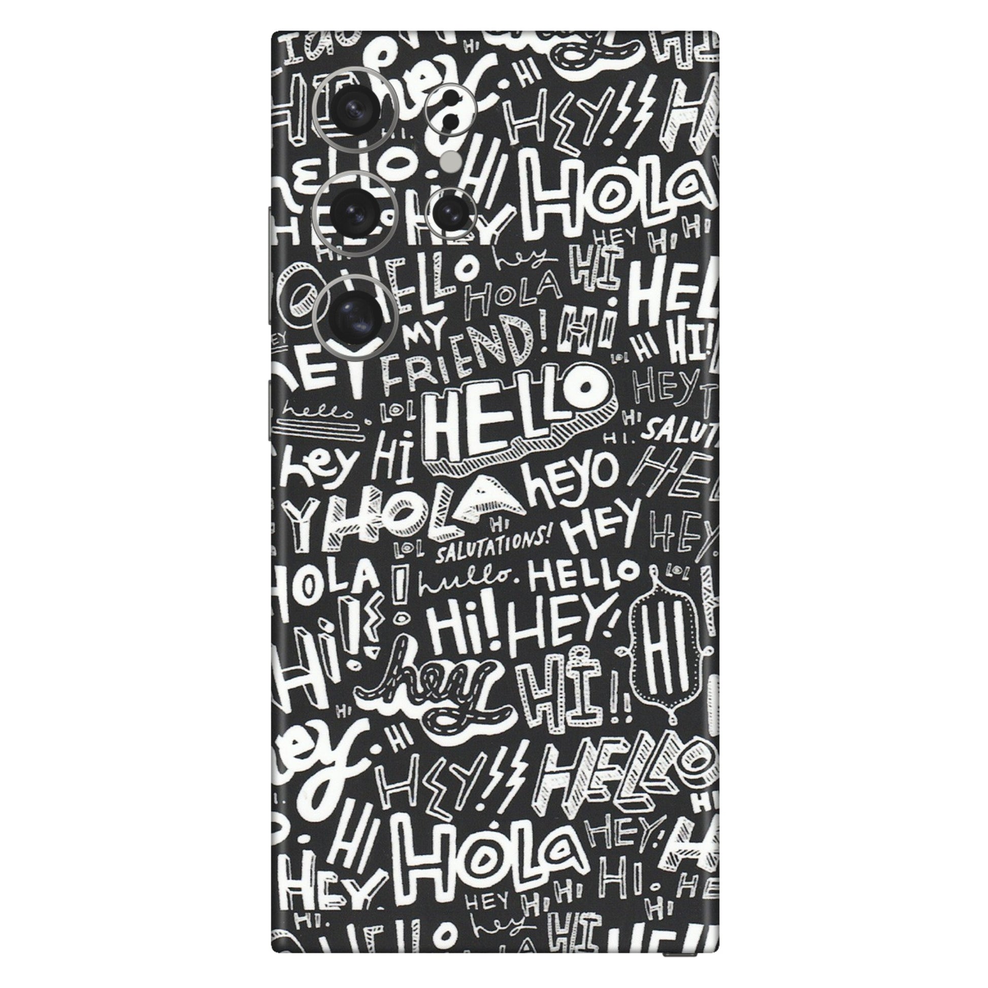 Samsung A/S Series Phone Skins (All Models) - Hi Hello Doodles - Matte Finish (M-25) Samsung Galaxy S24 Ultra (5G)